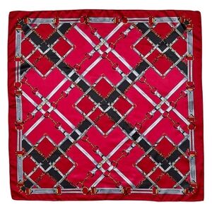 Red Snaffle Bit Silky Scarf